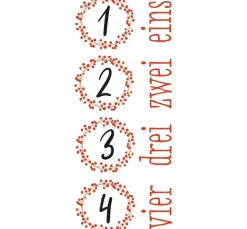 Transferfolie "Adventszahlen"