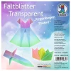 Transparentpapier-Faltblätter "Regenbogen Pastell"