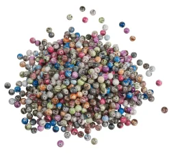 VBS Acrylperlen "Bunt-Opak Marmoriert", Ø 8 mm, 200 g