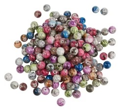 VBS Acrylperlen "Bunt-Opak Marmoriert", Ø 12 mm, 200 g