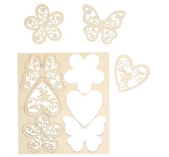 VBS Anhänger "Blumen, Herzen und Schmetterlinge"