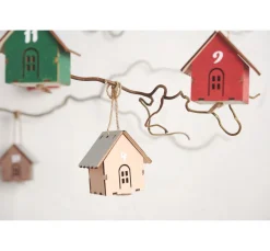 VBS Anhänger "Häuschen", 24 Stück, Sperrholz