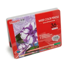 VBS Aquarellstifte, 36 Farben, in Metallbox