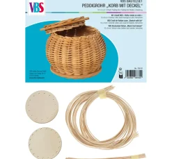 VBS Bastelset Peddigrohr "Korb mit Deckel"
