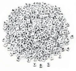 VBS Buchstabenperlen "Weiß", 175 g