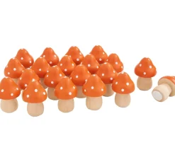 VBS Deko Holz-Fliegenpilze, 20 Stück