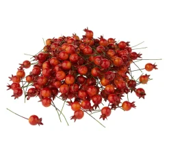 VBS Deko-Hagebutten am Draht "Orange", 200 Stück