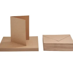VBS Doppelkarten mit Umschlägen "Kraftpapier", 50 Stk.