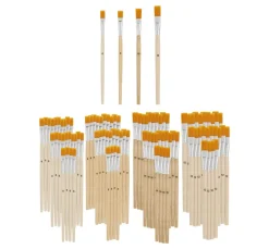 VBS Flachpinsel Synthetikhaar "Sortiert", 100 Stück