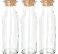 VBS Glasflaschen "Milk", 3er-Set