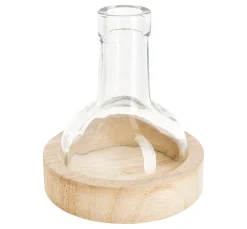 VBS Glashaube Flasche mit Holzboden