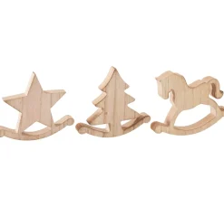 VBS Holz- Schaukelfiguren "Pferd, Tanne und Stern", 3er-Set