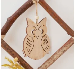 VBS Holz-Anhänger "Igel, Eule und Ahornblatt"