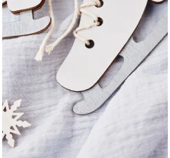 VBS Holz-Anhänger "Schlittschuhe", 2 Stück