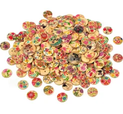 VBS Holzknöpfe "Blumen-Mix", 100 g