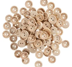 VBS Holzknöpfe "Handmade with love", 100 Stück