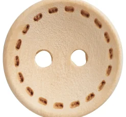 VBS Holzknöpfe "Nähstrich", 100 Stück