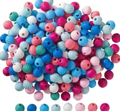 VBS Holzperlen gerillt "Farbmix", 500 g