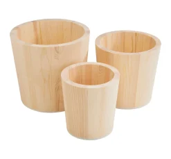 VBS Holz-Pflanztöpfe, 3er-Set