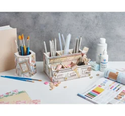 VBS Holz-Stiftebox, sechseckig