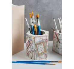 VBS Holz-Stiftebox, sechseckig