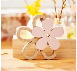 VBS Holz-Tablett "Rustika" mit Metallgriffen