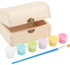 VBS Holztruhe, inkl. Farben und Pinsel