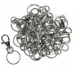 VBS Karabinerhaken mit Schlüsselring, Ø 25 mm, 25 Stück