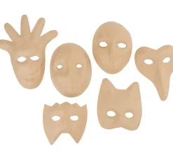 VBS Kinder-Masken, Pappmaché, 6er-Set