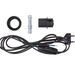 VBS Lampenanschlusskabel-Set E14, schwarz