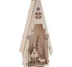 VBS Lichtertanne mit Winterszene, inkl. LED