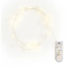 VBS Micro-LED-Lichterkette "Schneeflocke", mit Timer