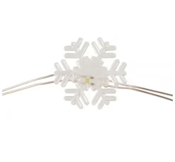 VBS Micro-LED-Lichterkette "Schneeflocke", mit Timer