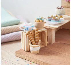 VBS Miniatur Holz-Obststiege, 2 Stück