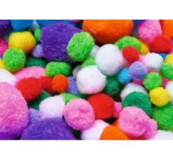 VBS Pompons "Farben & Größen Mix", 1.000 Stück