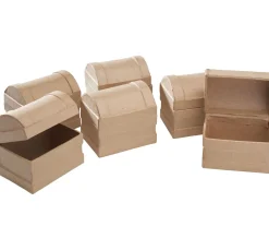 VBS Runddeckeltruhe, Pappmaché, 6 Stück