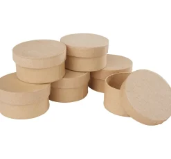 VBS Schachtel "Rund", 6 Stück, Pappmaché