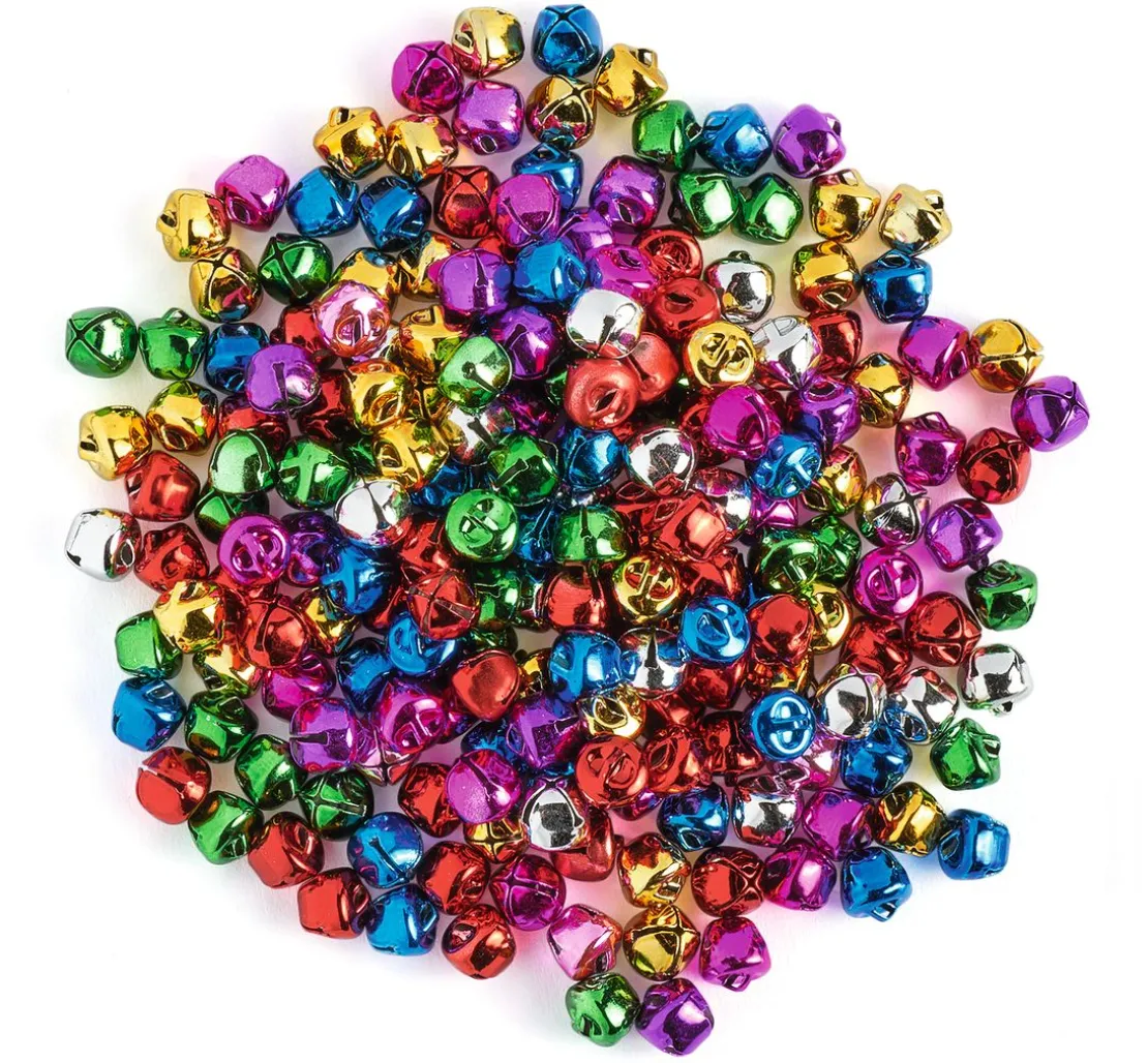 VBS Schellen "Bunt", 200 Stück, Ø 10 mm