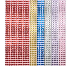 VBS Schmucksteine "6 Farben", 6 Karten à 500 Stück