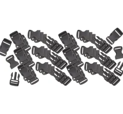 VBS Steckschnallen / Klickverschlüsse, Schwarz, 20 Stück