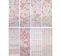 VBS Strassstein-Sticker "Bunt gemixt", 8 Karten