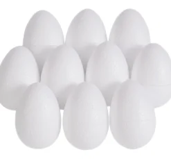 VBS Styroporeier, 10 Stück, 6 x 4 cm