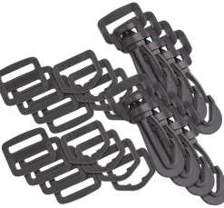 VBS Taschenzubehör-Set "Karabiner, D-Ring und Leiterschnalle", 30-tlg