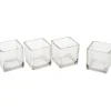 VBS Teelichtgläser "Cube", 4 Stück