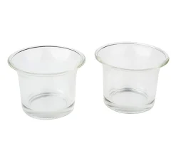 VBS Teelichtgläser "Geschwungen", 2 Stück