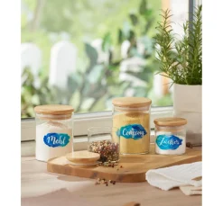 VBS Vorratsglas "Bini" mit Bambusdeckel