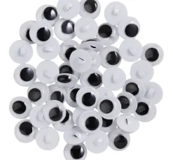 VBS Wackelaugen zum Annähen "Rund", 10 mm, 50 Stück