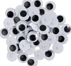 VBS Wackelaugen zum Annähen "Rund", 15 mm, 50 Stück