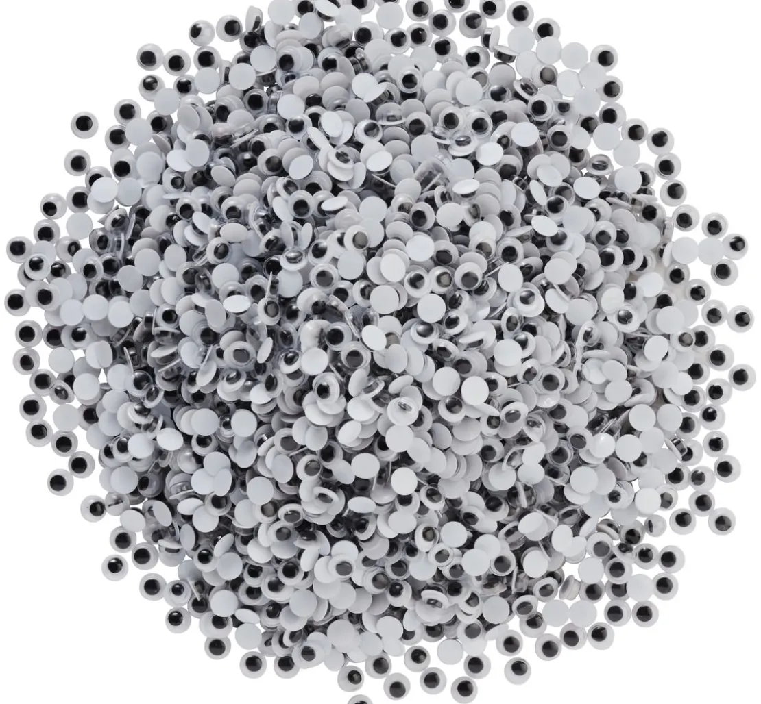 VBS Wackelaugen zum Aufkleben "Rund", 6 mm, 3.000 Stück