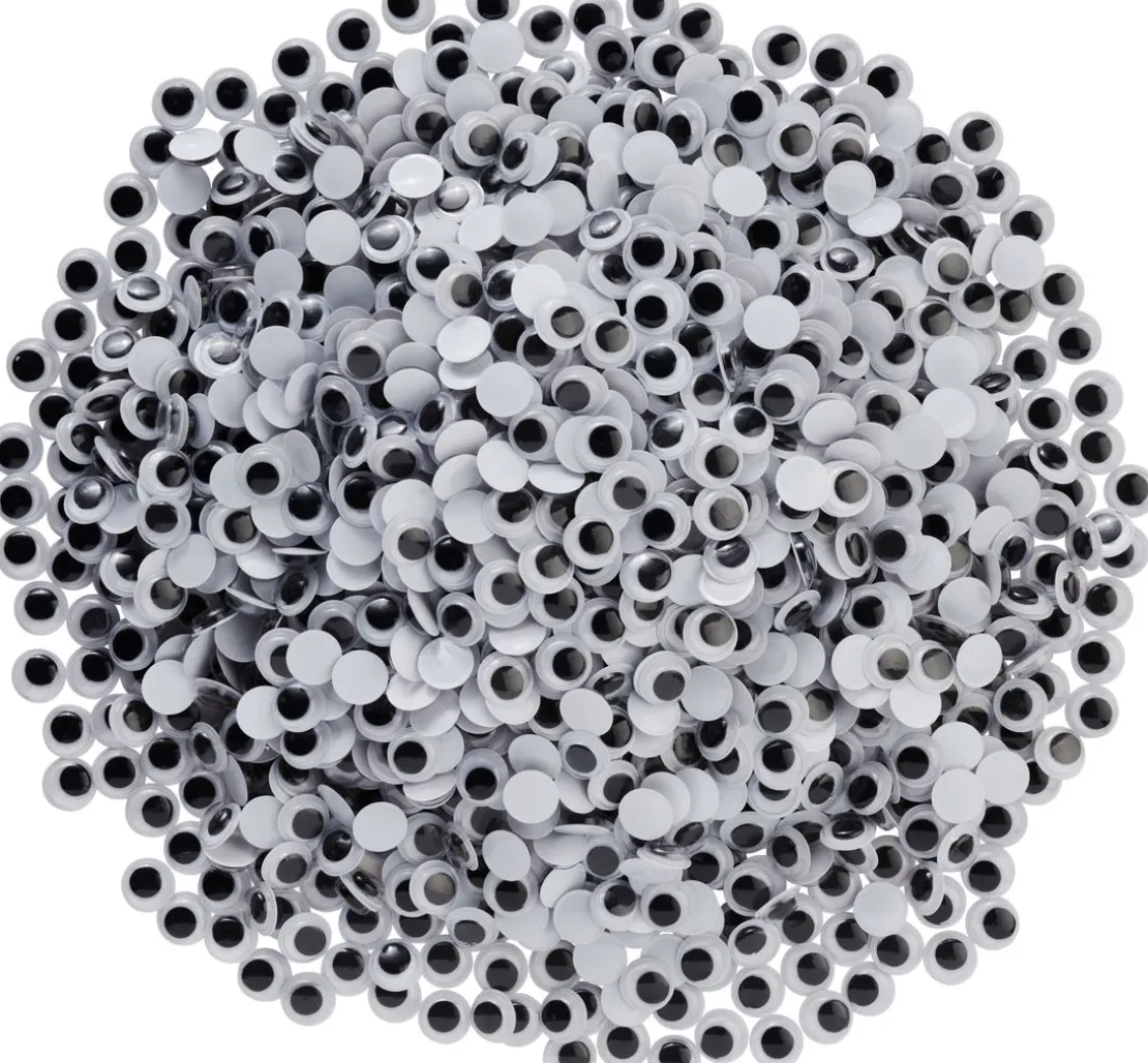 VBS Wackelaugen zum Aufkleben "Rund", 12 mm, 1.500 Stück